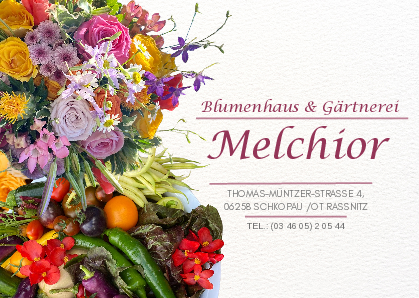 Visitenkarte von Blumenhaus & Gärtnerei Melchior